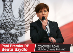 Premier Beata Szydło Człowiekiem Roku Klubów „Gazety Polskiej” 2016