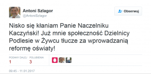 Nisko się kłaniam panie naczelniku Kaczyński