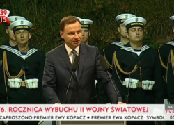 Andrzej Duda na Westerplatte: Pokój musi być budowany na twardej, zdecydowanej, niezłomnej postawie